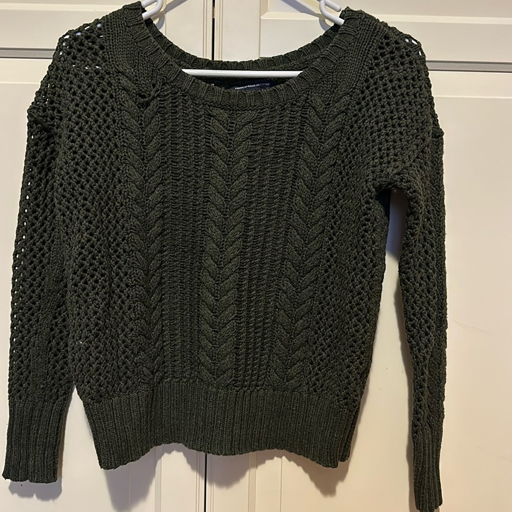 American Eagle dark green sweater